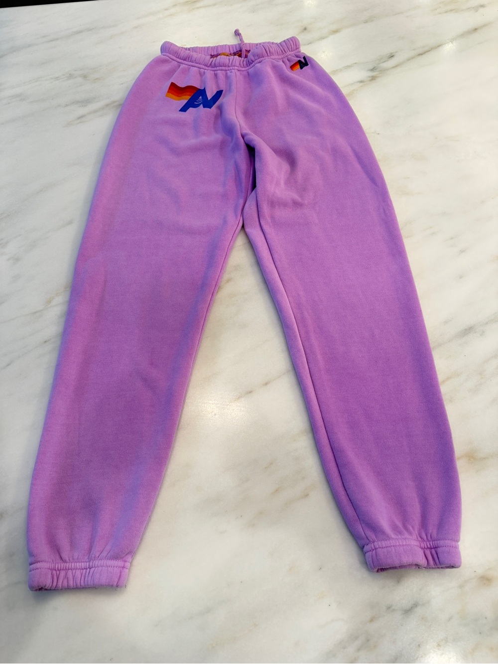 Aviator nation logo sweatpants sz S small neon purple